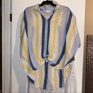 Striped linen top